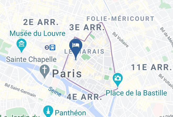 Paris - Hotel Du Vieux Marais Maps