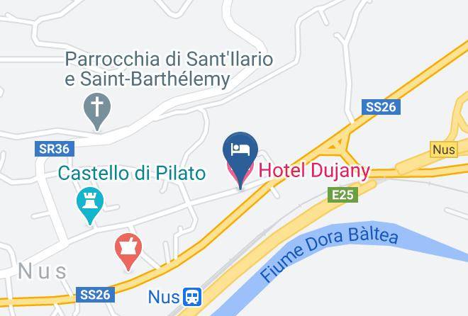 Aosta - Hotel Dujany Maps