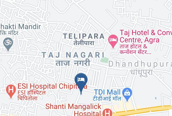 Agra - Hotel East Gate Near Taj Mahal Maps
