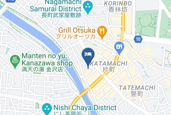Kanazawa City - Hotel Econo Kanazawa Katamachi Maps
