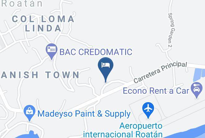 Roatan - Hotel Economico Maps
