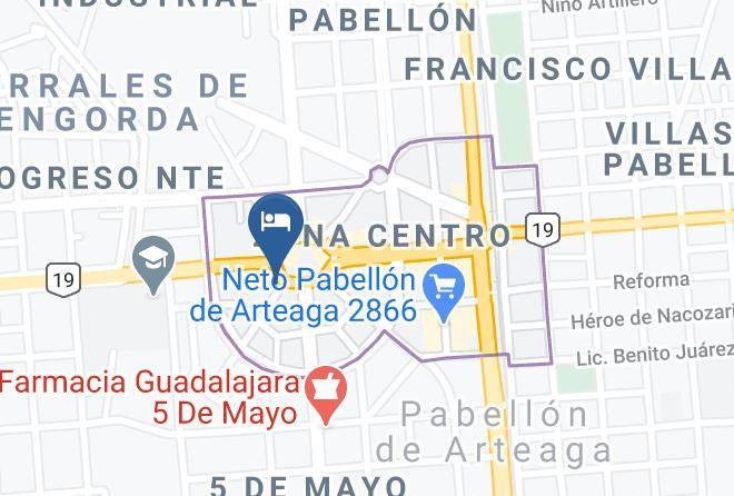 Pabellon De Arteaga Municipality - Hotel Eden Maps