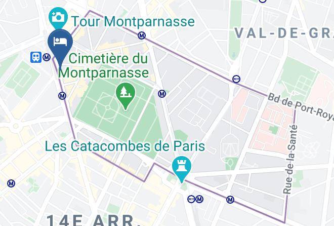 Hotel De Paris Montparnasse Map