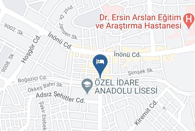 Sahinbey - Hotel Efes Gaziantepteki Eviniz Maps