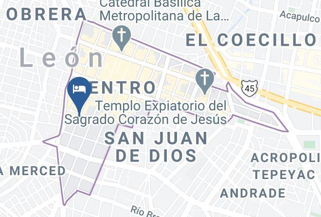Leon - Hotel El Angel Maps