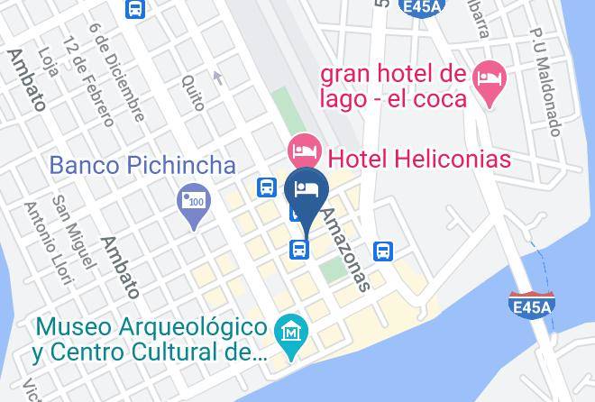 Francisco De Orellana - Hotel El Auca Maps