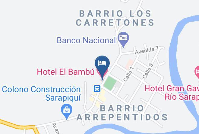 Sarapiqui - Hotel El Bambu Maps