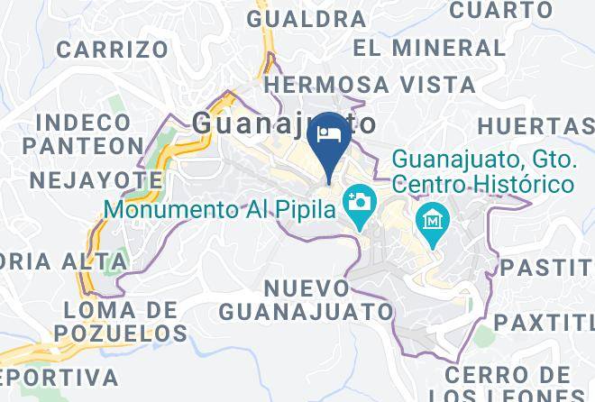Guanajuato City Centre - Hotel El Beso De Calixto Maps