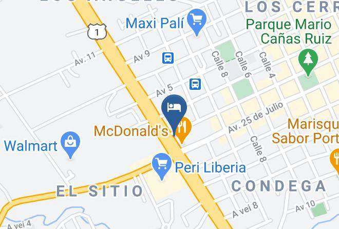 Liberia - Hotel El Bramadero Maps