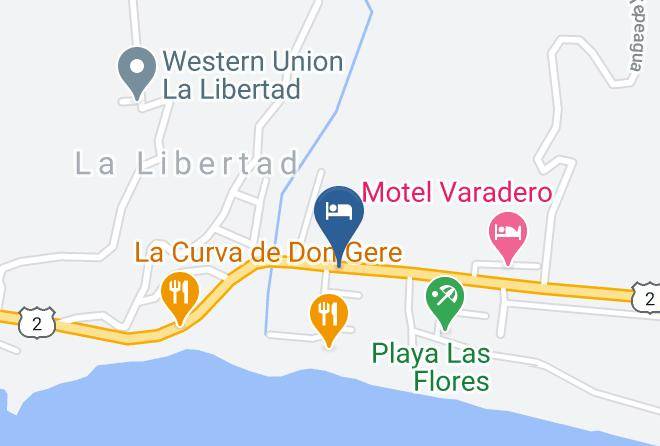 La Libertad - Hotel El Bunker Maps