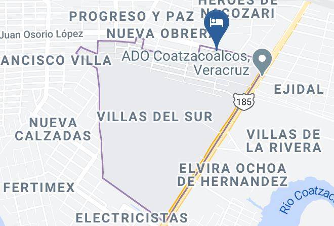 Coatzacoalcos - Hotel El Capricho Maps