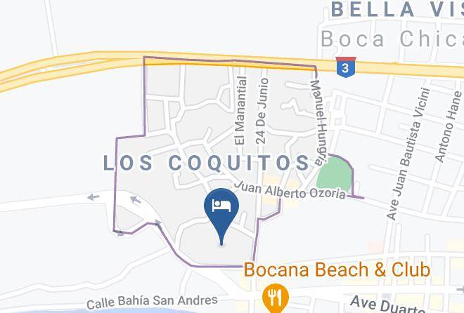 Boca Chica - Hotel El Caucho Maps
