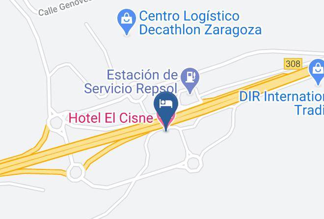 Zaragoza - Hotel El Cisne Maps