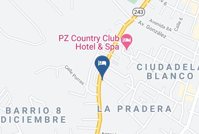 Perez Zeledon - Hotel El Labrador Maps