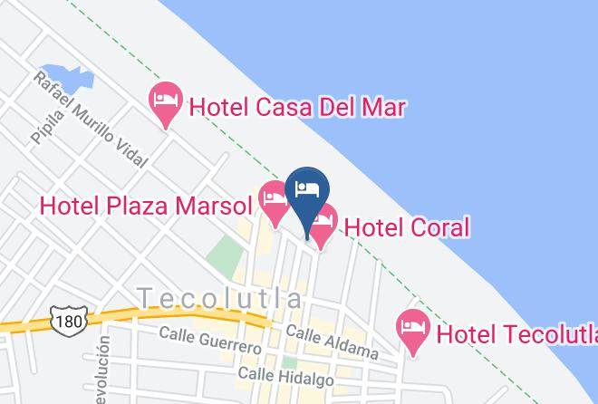 Tecolutla - Hotel El Mirador Maps