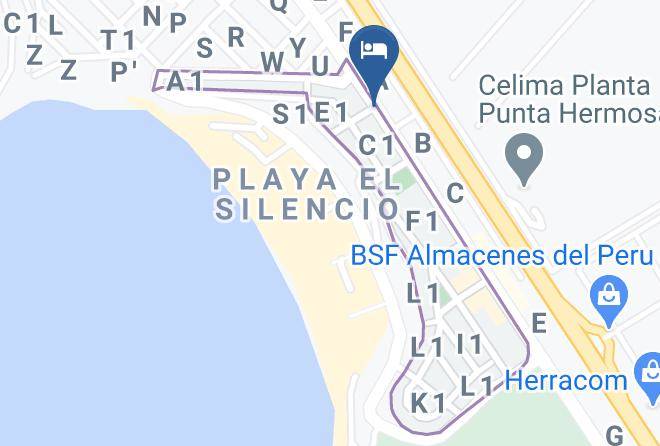Punta Hermosa - Hotel El Puerto Maps