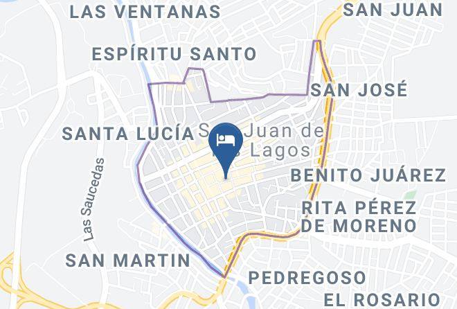 San Juan De Los Lagos - Hotel El Rincon Maps