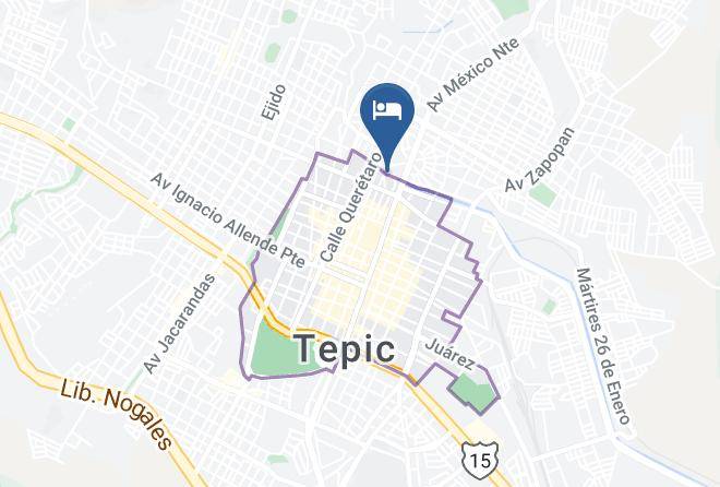 Tepic - Hotel El Rincon Maps