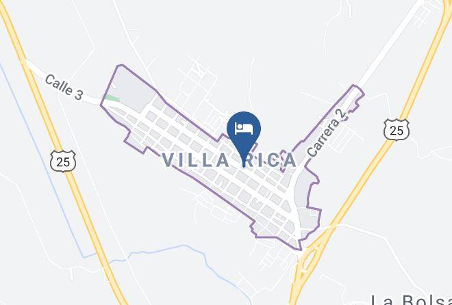 Villa Rica - Hotel El Saman Maps