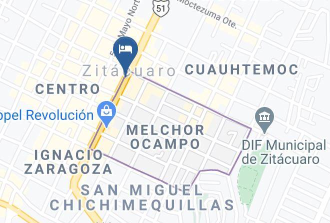 Zitacuaro - Hotel El Turista Maps