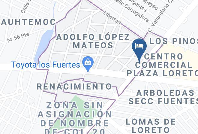 Puebla Adolfo Lopez Mateos - Hotel El Viajero Maps
