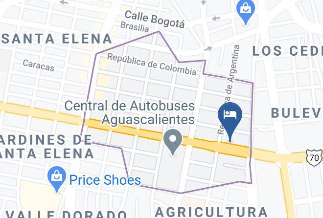 Aguascalientes Las Americas - Hotel Elizabeth Central Maps