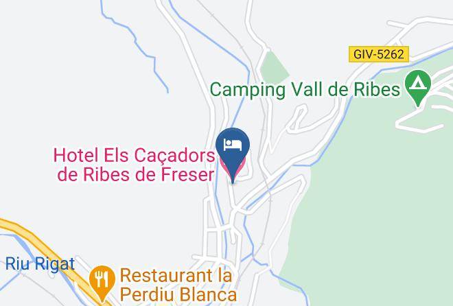 Girona - Hotel Els Cacadors De Ribes De Freser Maps