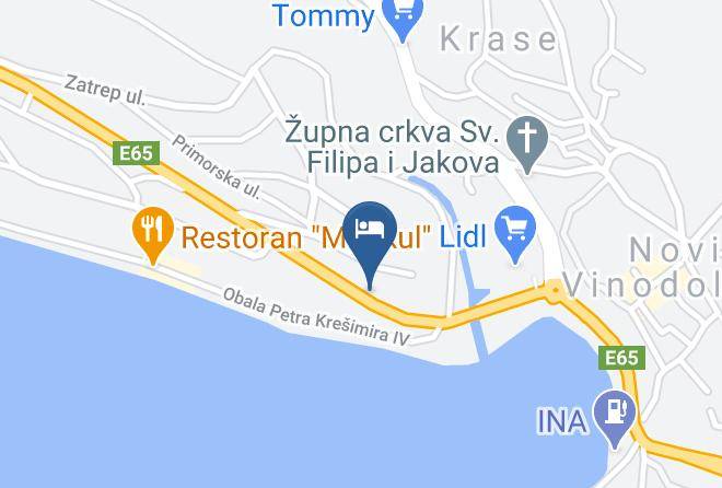 Novi Vinodolski - Hotel Ema Maps