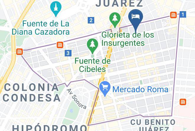 Cuauhtemoc - Hotel Embassy Maps