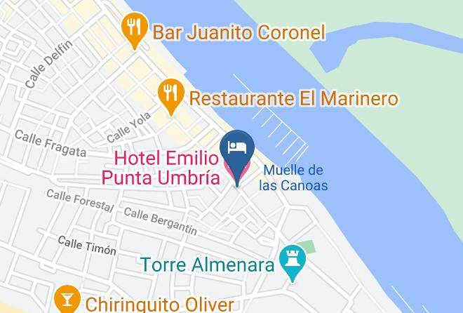 Hotel Emilio Punta Umbria Map