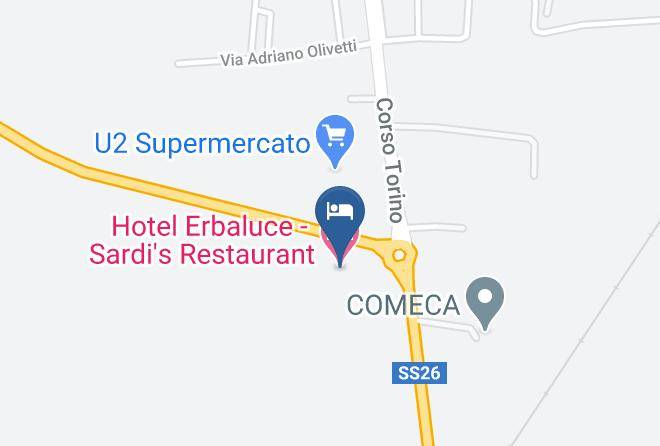 Turin - Hotel Erbaluce Sardi's Restaurant Maps