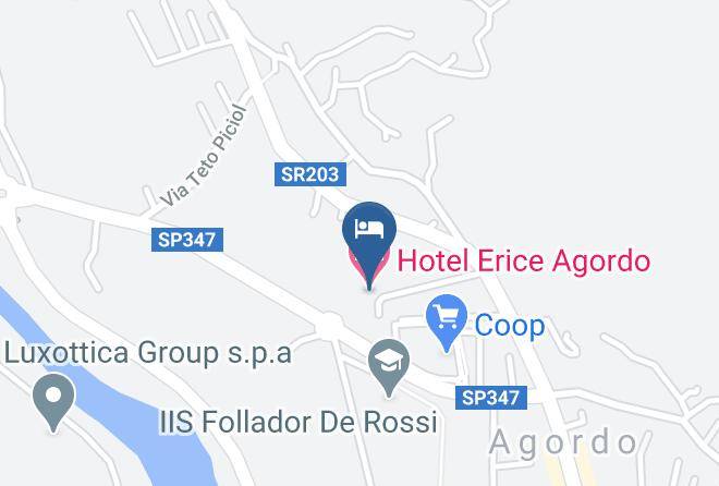 Belluno - Hotel Erice Agordo Maps