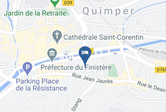Hotel Escale Oceania Quimper Map