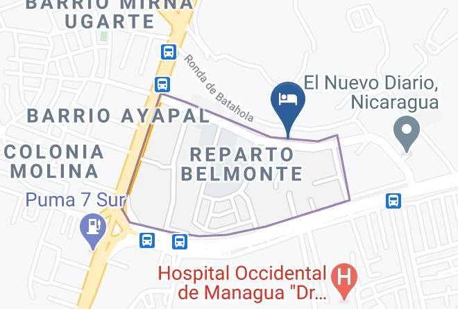 Managua - Hotel Escuela Udem Maps