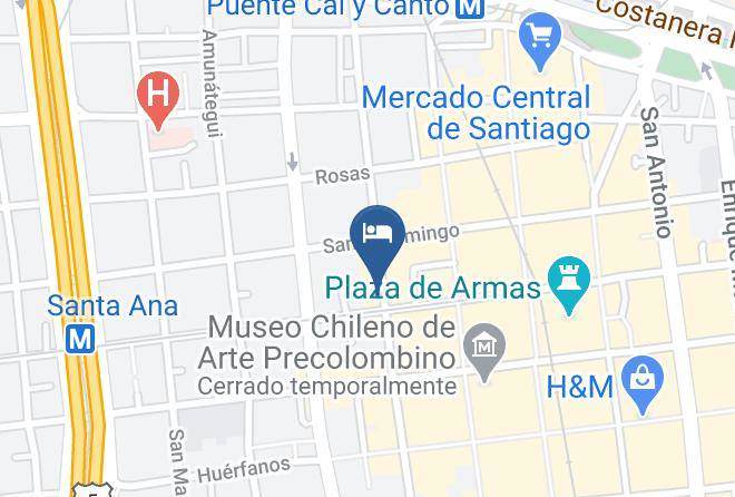 Santiago - Hotel Espana Maps