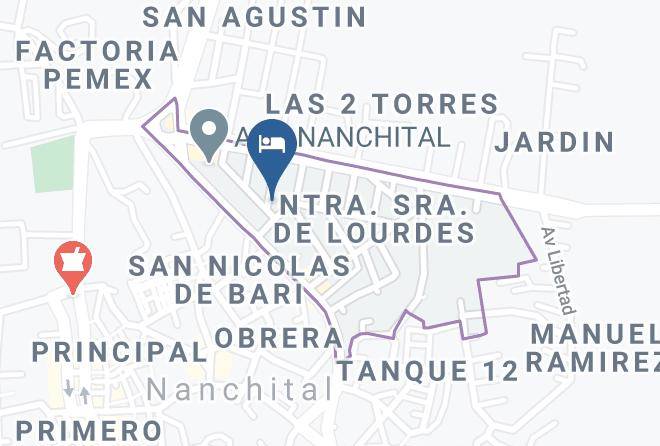 Nanchital De Lazaro Cardenas Del Rio - Hotel Estancia Mexicana Maps