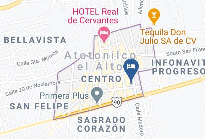 Atotonilco El Alto - Hotel Estrella Atotonilco Maps