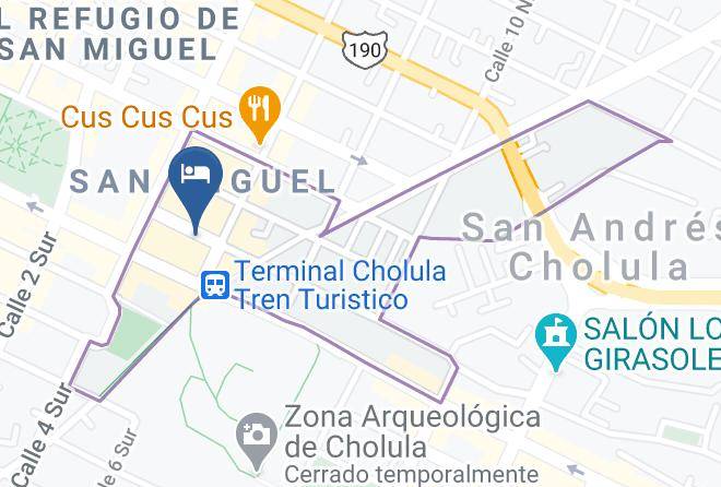 San Pedro Cholula - Hotel Estrella De Belem Maps
