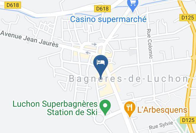 Hotel Et Restaurant Bagnere De Luchon Hotel Des Deux Nations Map