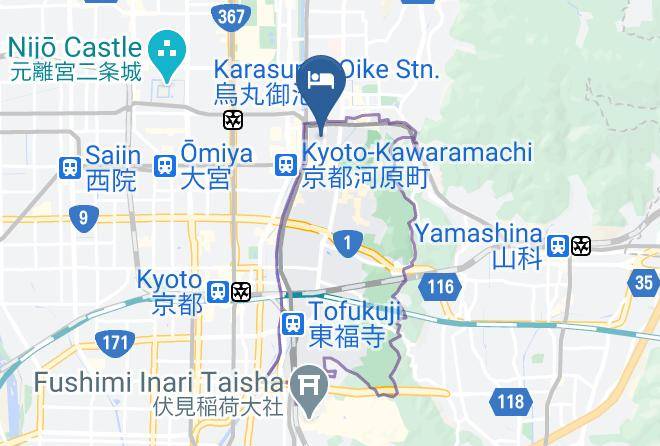 Kyoto City Higashiyama Ward - Hotel Ethnography Gion Furumonzen Maps