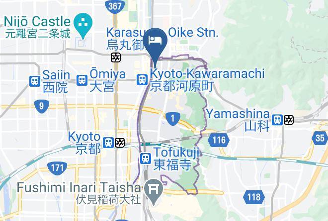 Kyoto City Higashiyama Ward - Hotel Ethnography Gion Shinmonzen Maps