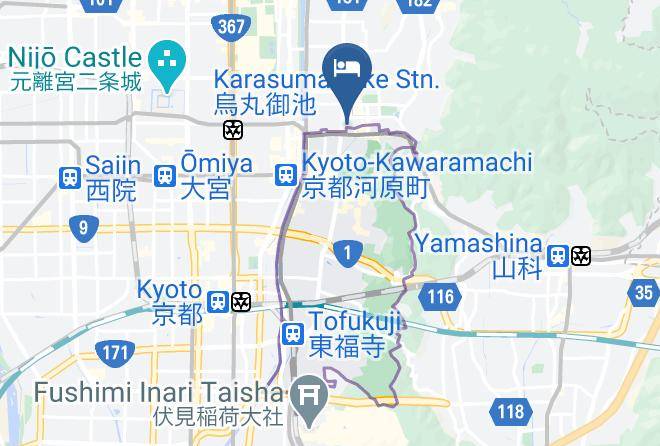 Kyoto City Higashiyama Ward - Hotel Ethnography Higashiyama Sanjo Bettei Maps