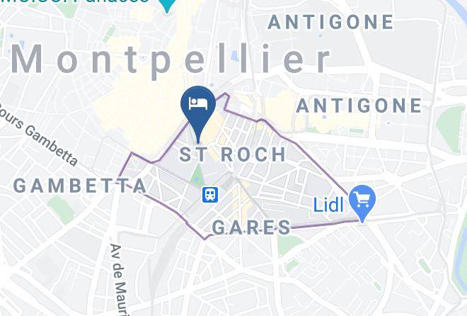 Abasun Hotel Montpellier Centre Map