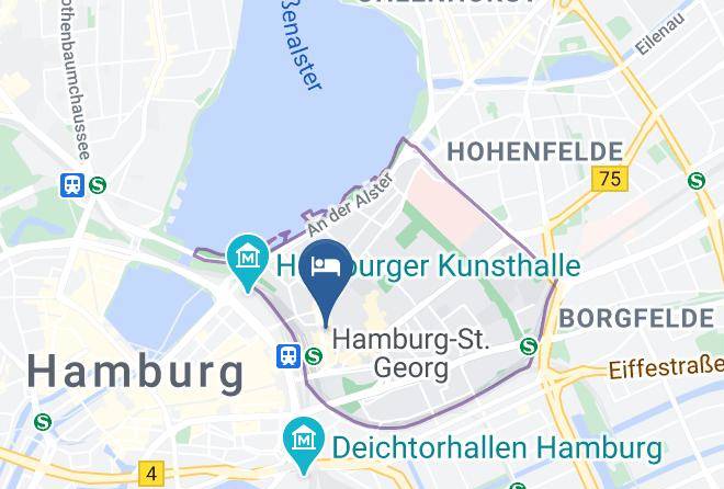 Stadt Hamburg - Hotel Europaischer Hof Maps