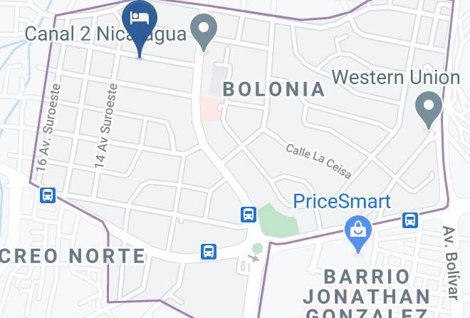 Managua - Hotel Europeo Maps