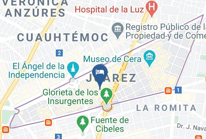 Cuauhtemoc - Hotel Eurostars Zona Rosa Suites Maps
