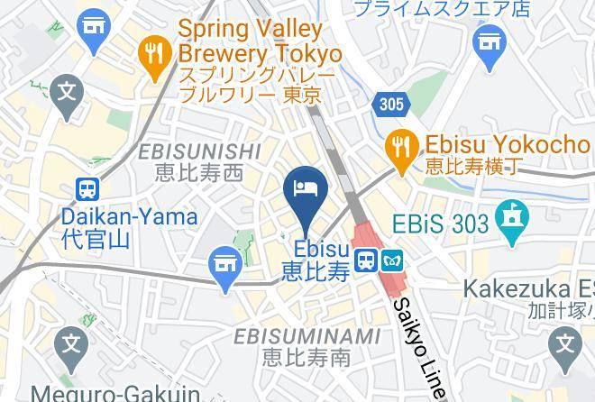 Shibuya Ward - Hotel Excellent Ebisu Maps