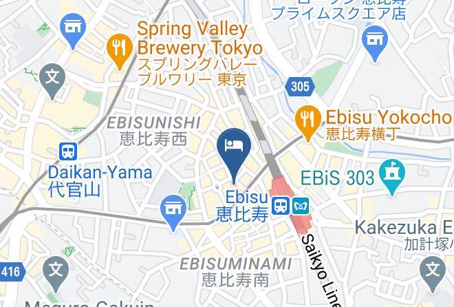 Shibuya Ward - Hotel Excellent Ebisu Tokyo Maps