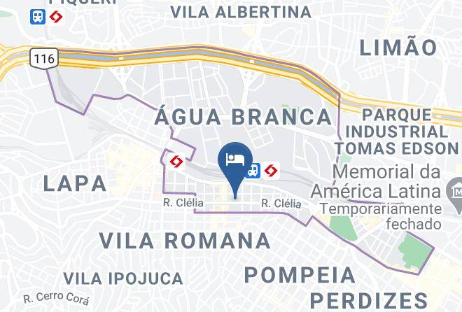 Sao Paulo Lapa - Hotel Extase Maps