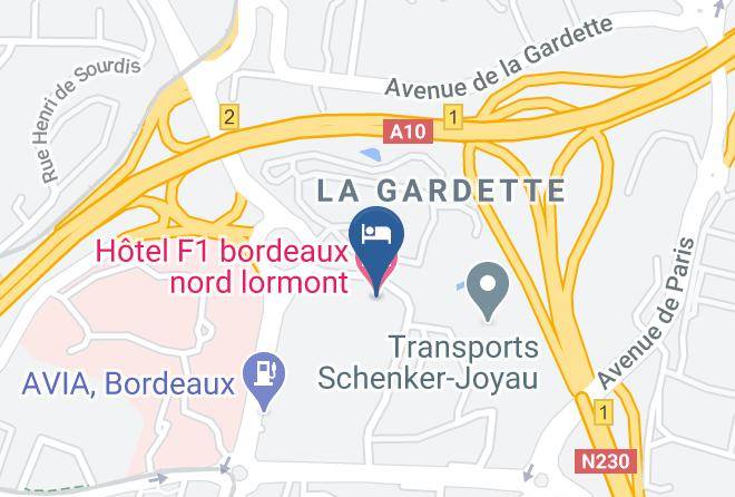 Hotel F1 Bordeaux Nord Lormont Map